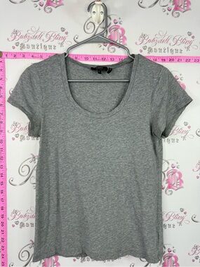 Theory tshirt tee Heather Gray Short Sleeve Scoop Neck Tee